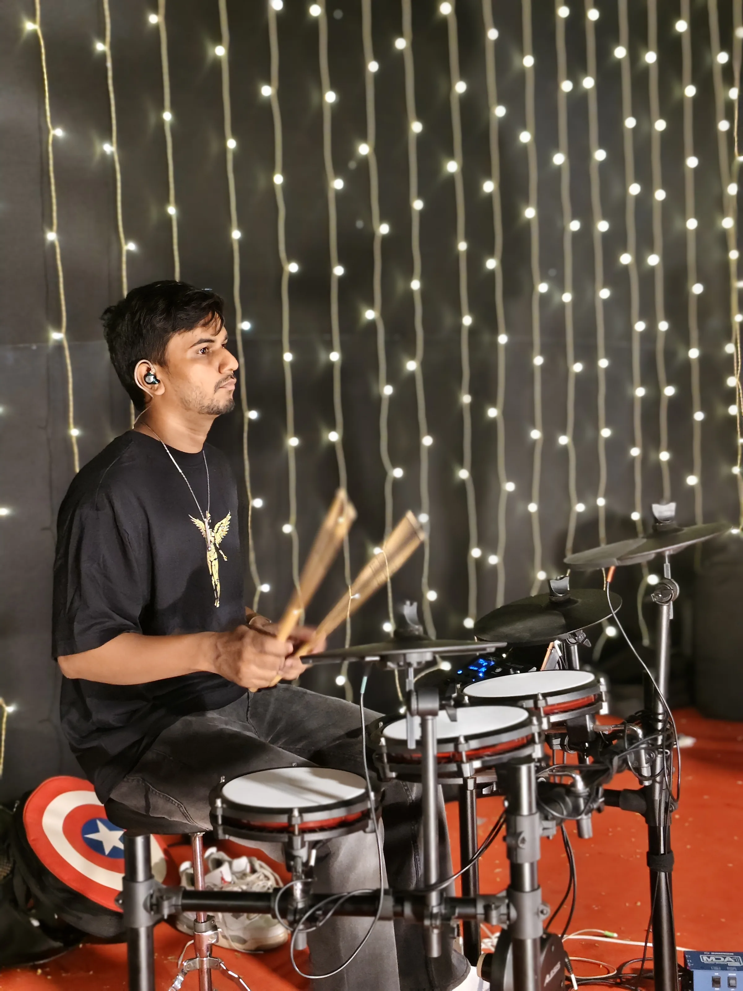 Kunjan Patel on drums