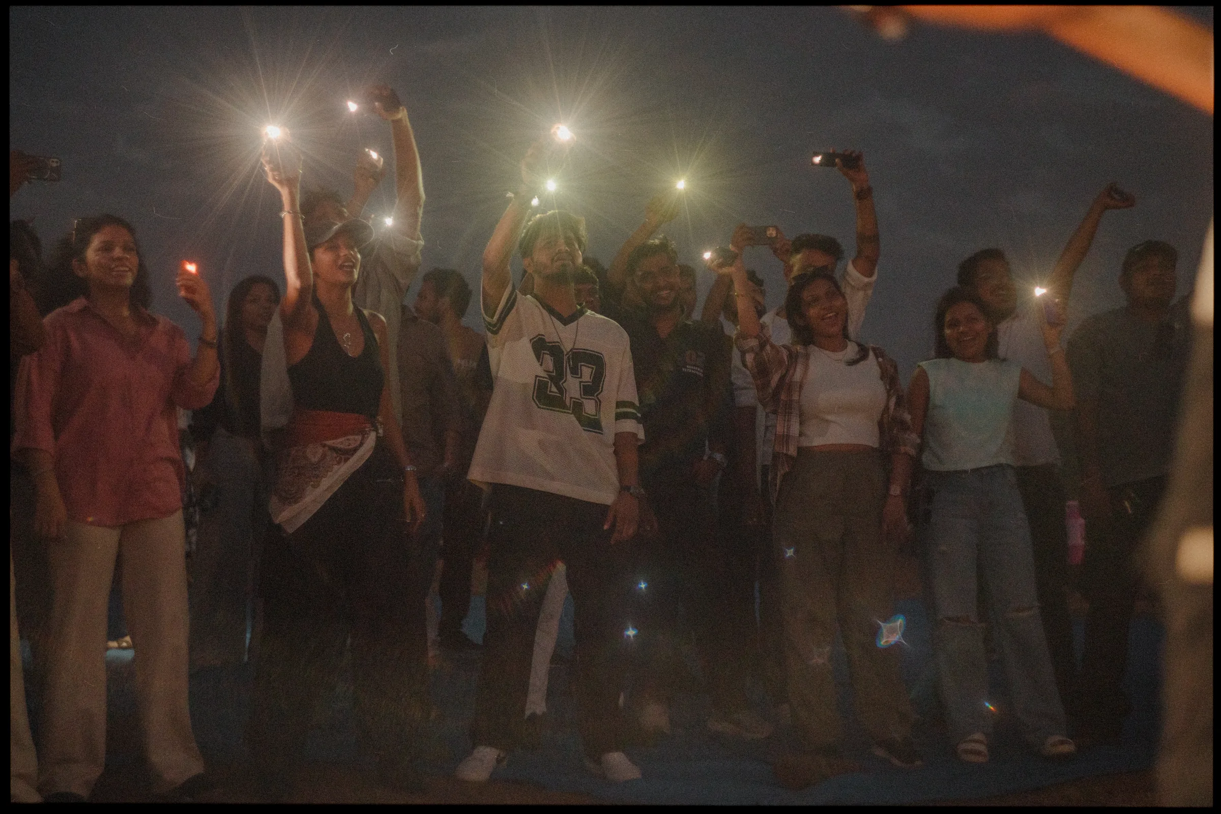 Phone torches instead of stage lights