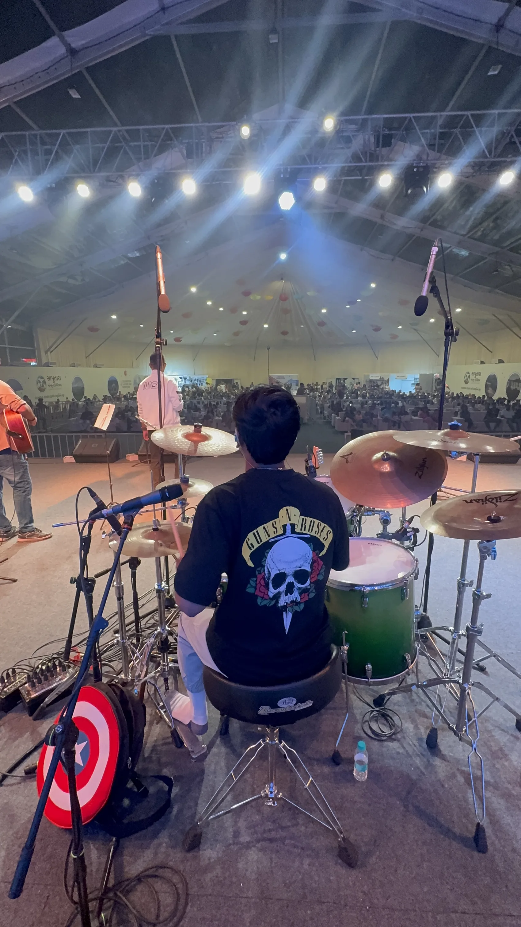 The view from the drum riser